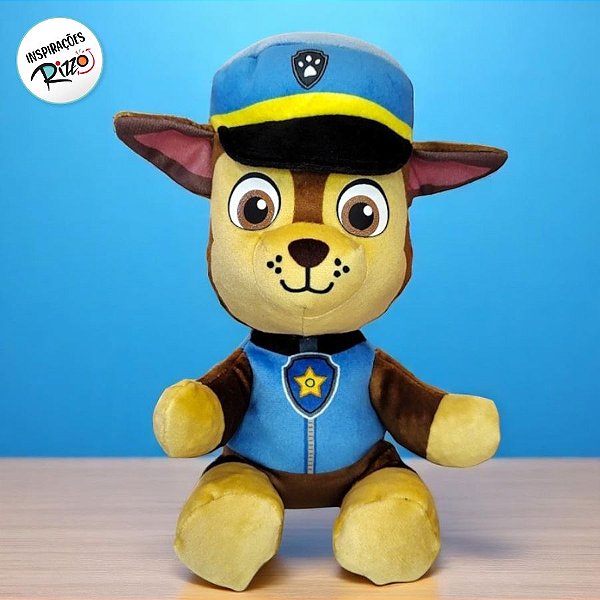 Pelúcia Chase - Patrulha Canina - 19cm - 1 unidade - Rizzo
