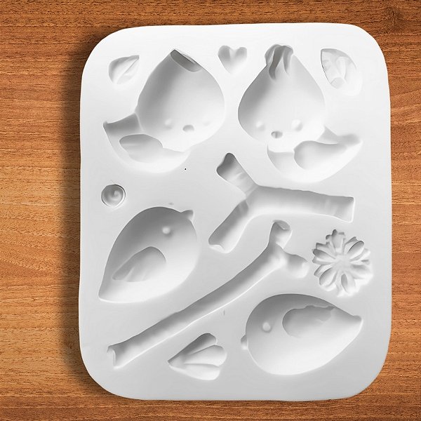 Molde De Silicone Kit Passárinhos - Ref.1385 - 1 unidades - Mazulli  - Rizzo