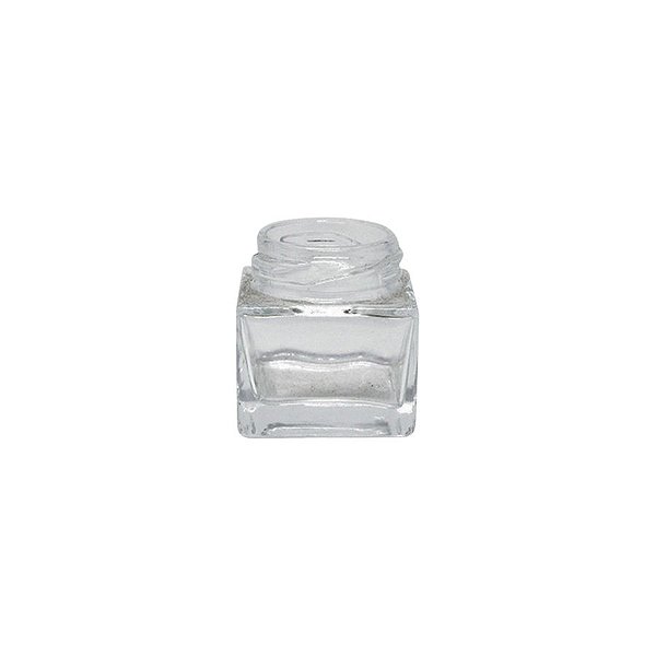 Pote Para Cosmético De Vidro Cube - Transparente - Rosca 38 - 30ml - 1 unidade - Rizzo