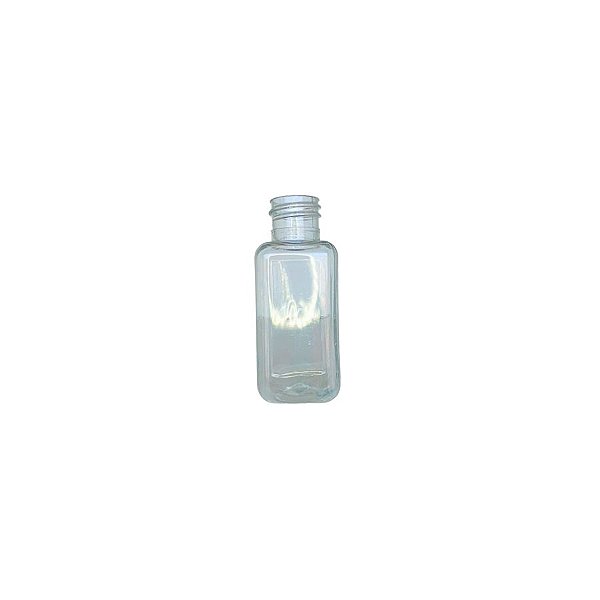 Frasco Para Perfumaria De Plástico PET Quadrado - Transparente - Rosca 20/410 - 40ml - 1 unidade - Rizzo
