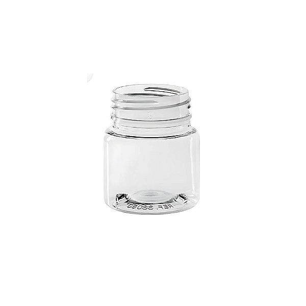 Pote Para Cosmético De Plástico PET Transparente - Rosca 38 - 50ml - 1 unidade - Rizzo