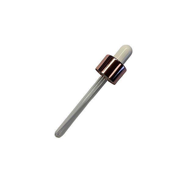 Conta Gotas Prime - Rose e Branco - Rosca 18/410 - 10,3cm - 1 unidade - Rizzo