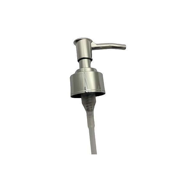 Válvula Bico de Pato - Elegance Prata Metalizada - Rosca 28/410 - 21cm - 1 unidade - Rizzo