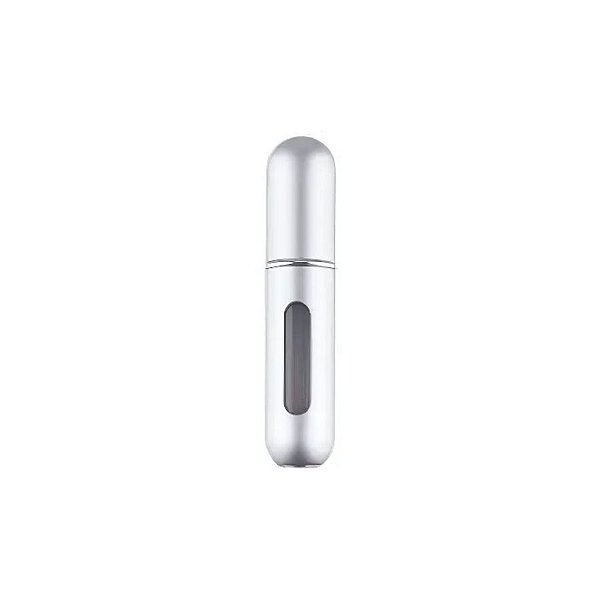 Porta Perfume de Vidro Portátil - Cinza - 5ml - 7,5cm - 1 unidade - Rizzo