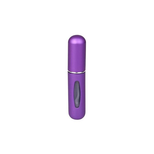 Porta Perfume de Vidro Portátil - Lilás - 5ml - 7,5cm - 1 unidade - Rizzo