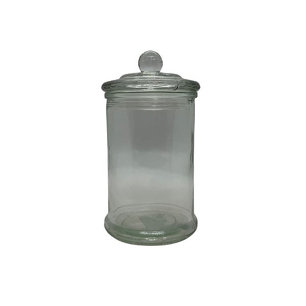 Pote de Vidro com Tampa - 7,5x15cm - 350ml - 1 unidade - Rizzo