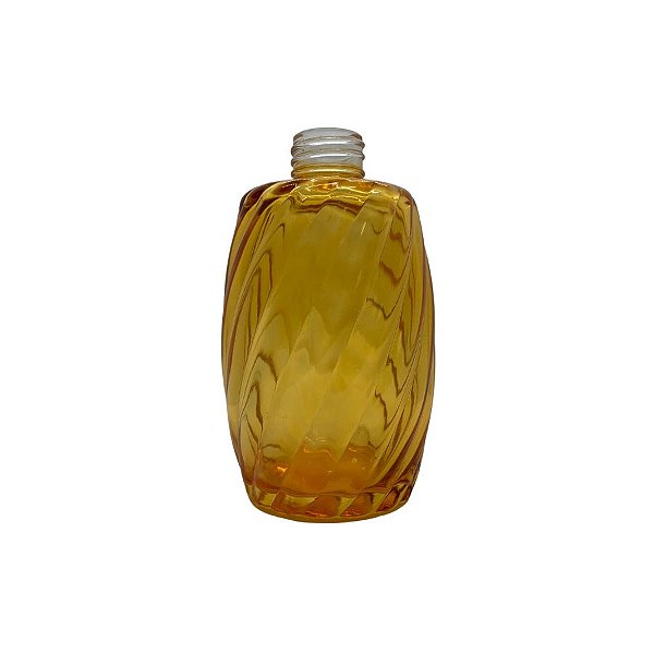 Frasco Para Perfumaria de Vidro Torcido sem Tampa - Mel - 250ml - Rosca 28/410 - 1 unidade - Rizzo