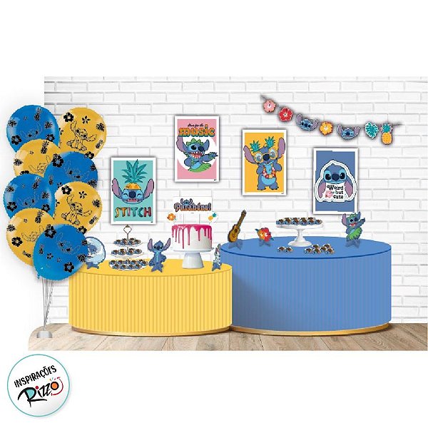 Kit Festa Stitch - 62 Peças - 1 unidade - Disney Original - Rizzo