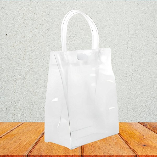 Sacola Transparente Botão - 28x20x8cm - 1 unidades - Rizzo