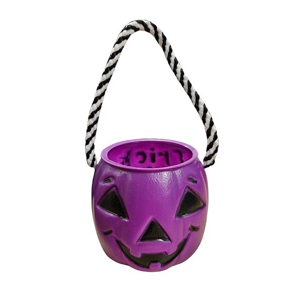 Mini Caldeirão Abóbora De Halloween - Roxo - 7,5x8cm - 1 unidade - Rizzo