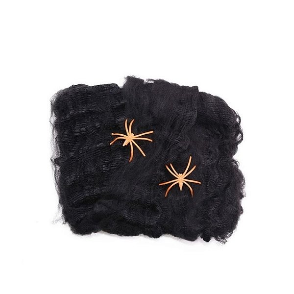 Enfeite Decorativo de Halloween - Teia de Aranha - Preto - 1 unidade - Rizzo