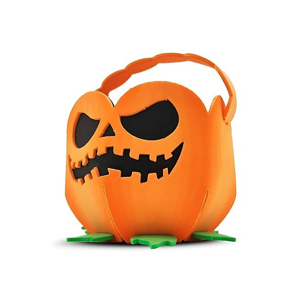 Enfeite Decorativo De Halloween - Cestinha Abóbora - 12x9cm - 3 unidades - Rizzo