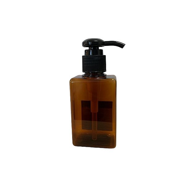 Frasco Retangular Para Sabonete Líquido - Âmbar - 100ml - 4,5x11,5cm  - 1 unidade - Rizzo