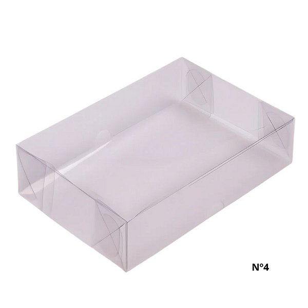 Caixa Transparente De Acetato Retangular Nº4 - 19,5x13x4cm - 10 unidades - Rizzo