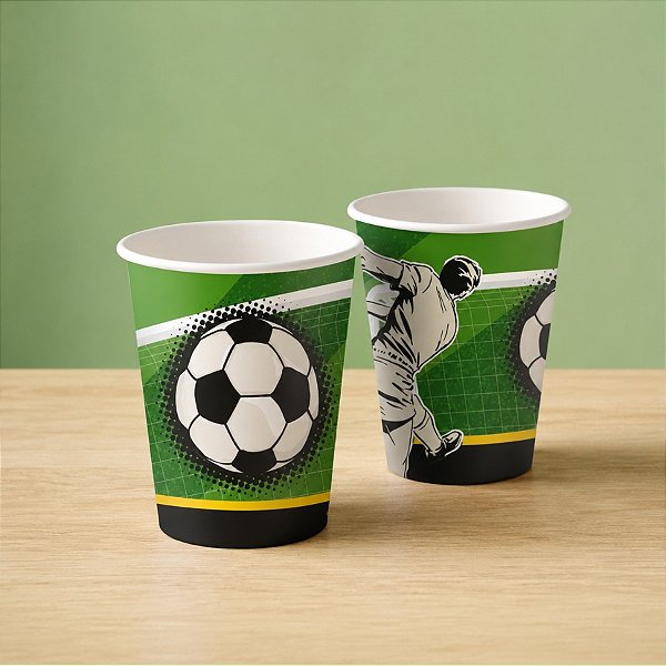 Copo de Papel - Futebol - 200ml - 7x8cm - 8 unidades - Rizzo