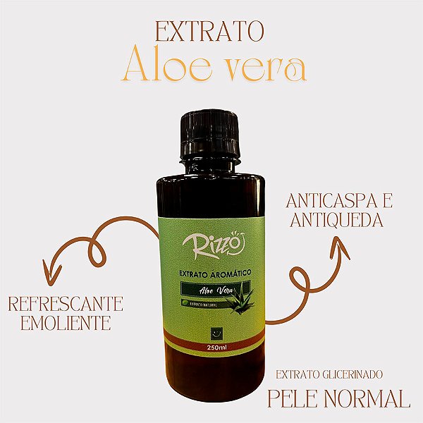 Extrato Natural de Aloe Vera para Perfumaria - 250ml - 1 unidade - Rizzo