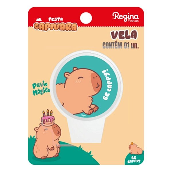 Vela Plana - Capivara - 8,5x7cm - 1 unidade - Rizzo