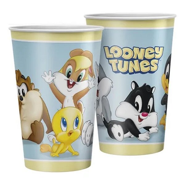 Copo de Papel - Looney Tunes Baby - 180ml - 7x9,5cm - 8 unidades - Rizzo