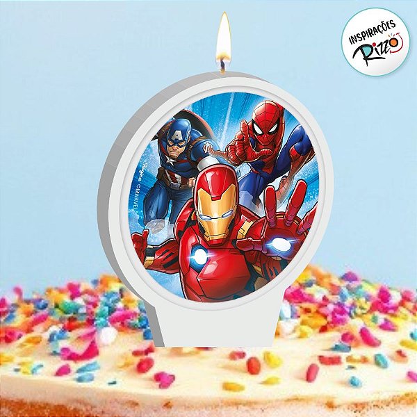 Vela Plana Adesivada - Avengers - 1 unidade - Disney Original - Rizzo