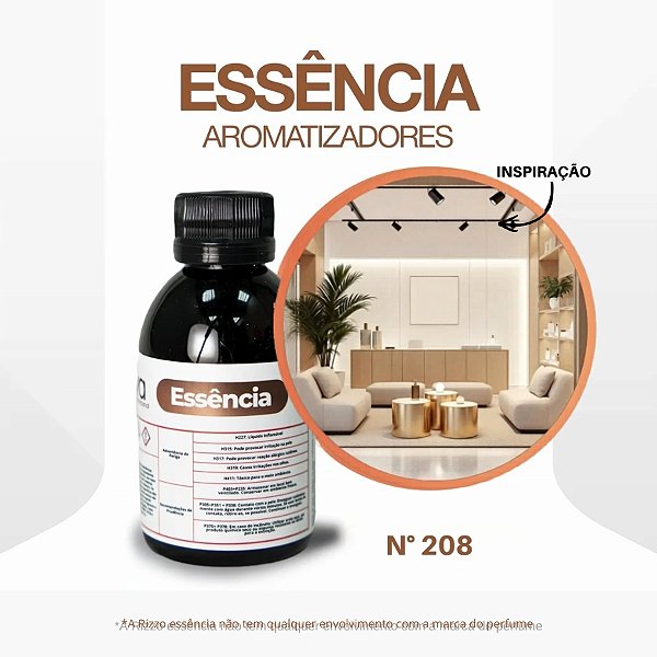 Essência Zocco Store Concentrada Para Ambientes N°208 - 100g - 1 unidade - Vya - Rizzo