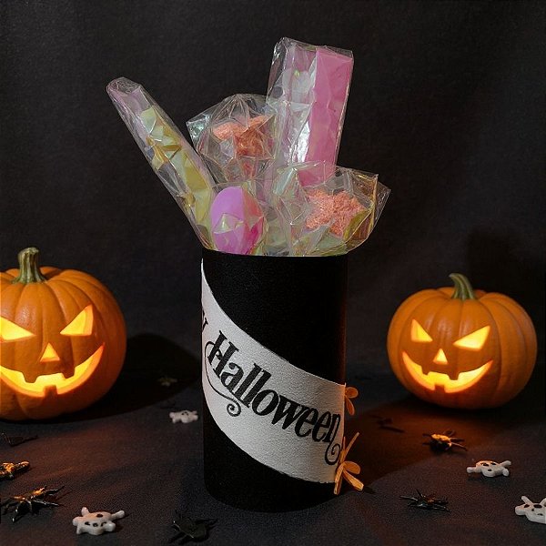 Enfeite Decorativo De Halloween -Tubo Preto - 20x14,5cm - 1 unidade - Rizzo
