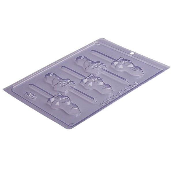 Forma de Acetato Pirulito Coelho Dentão - Ref.401 - 1 unidade - BWB - Rizzo