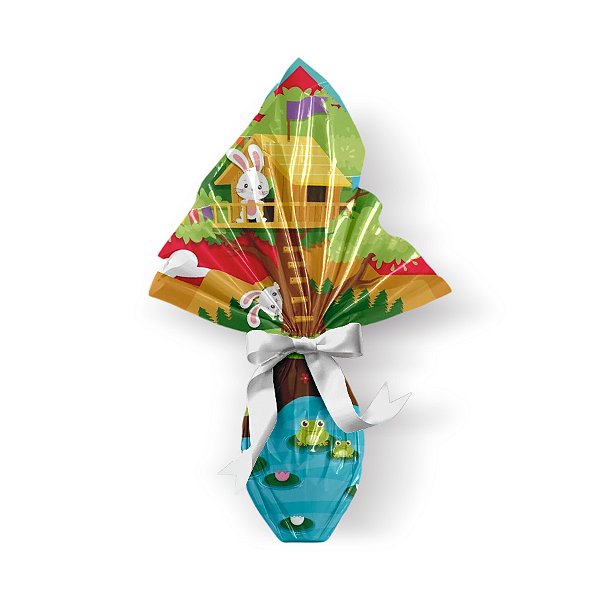 Saco Express 35x35cm Para Ovos De Páscoa 250 a 350g - Casa Da Árvore - 25 unidades - Cromus - Rizzo