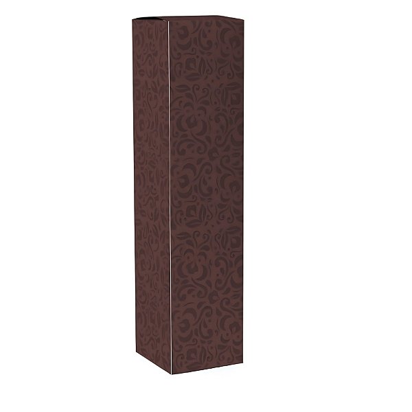 Caixa Decorada Para Bebidas - Marrom - 8x8x33cm - 10 unidades - Cromus - Rizzo