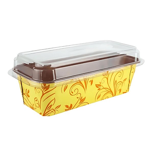 Forma Plumpy Borda Enrolada 250g - Amarelo - 16x6,5x4,5cm - 5 unidades - Ecopack - Rizzo