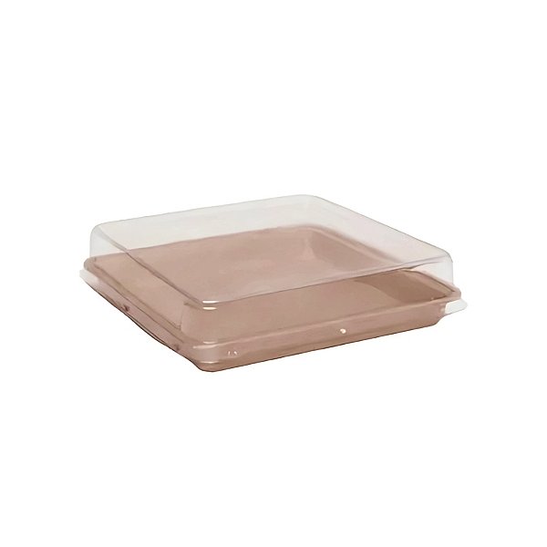 Forma Pie Quadrada com Tampa - 6,5x6,5x1,5cm - 5 unidades - Ecopack - Rizzo