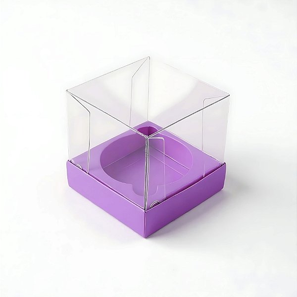 Caixa Mini Bolo M (7x7x7cm) Roxo - 10 unidades - Assk - Rizzo