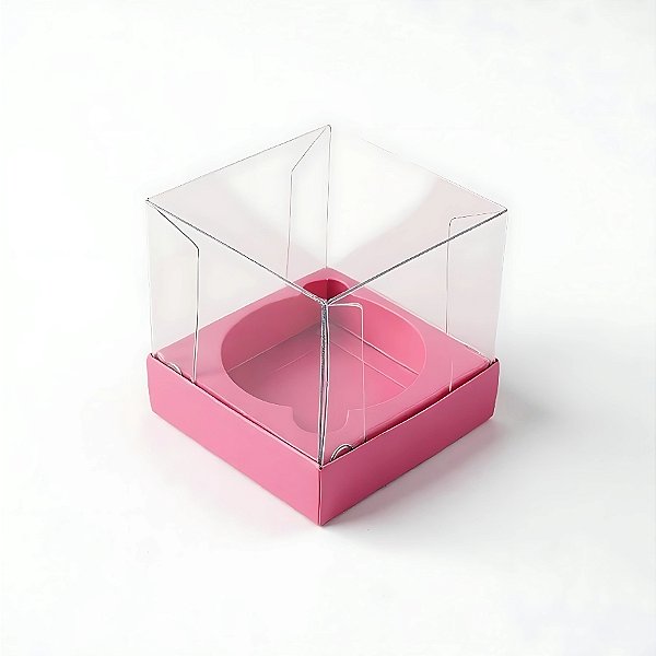 Caixa Mini Bolo M (7x7x7cm) Rosa - 10 unidades - Assk - Rizzo