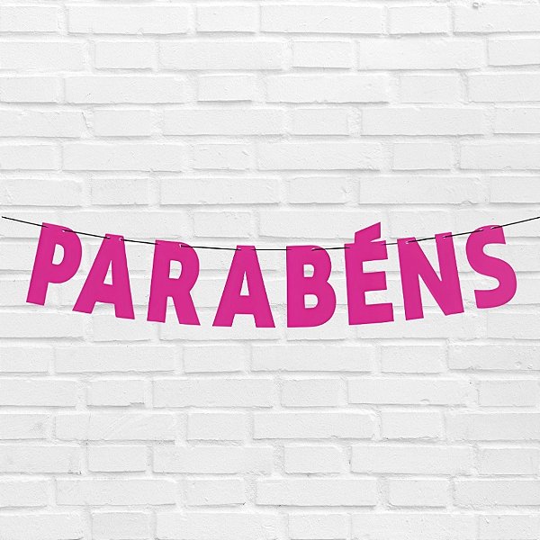 Faixa Parabéns - Festa Colors Pink - 72x15,5cm - 1 unidades - Regina Festas - Rizzo