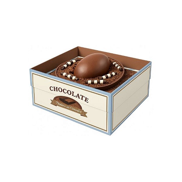 Caixa New Practice Para Meio Ovo Com Visor - Cobertura  - 4 unidades - Cromus - Rizzo