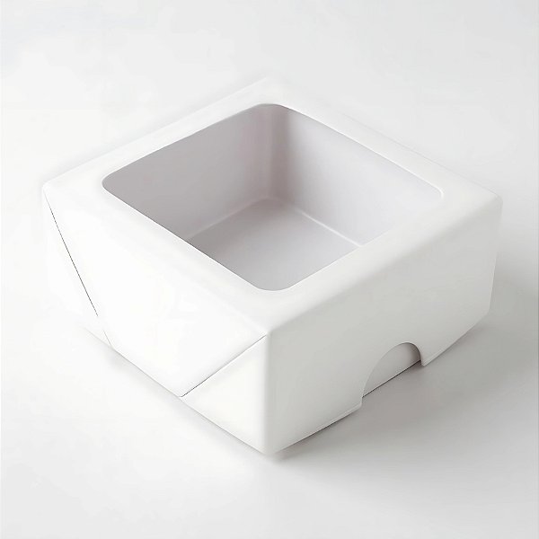 Caixa com Visor PV7 (7cmx7cmx4cm) Branca - 20 unidades - Rizzo - Rizzo