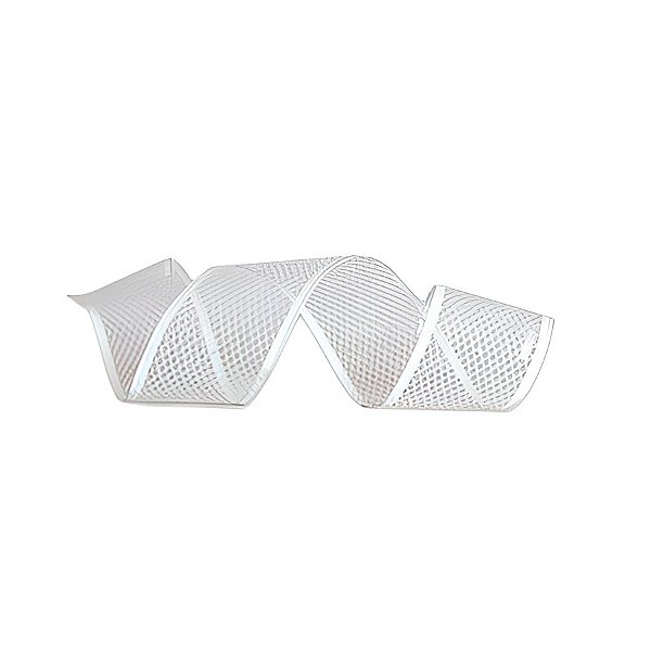 Fita Decorativa Aramada de Natal - Branco - 6,3cm x 9,14m - 1 unidade - Rizzo