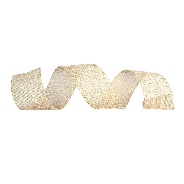 Fita Decorativa de Natal - Bege - 6.3cm x 9.14m - 1 unidade - Rizzo