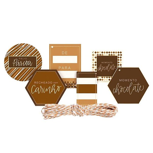 Kit Fechamento para Presente - Tons de Chocolate - 1 unidade - Rizzo