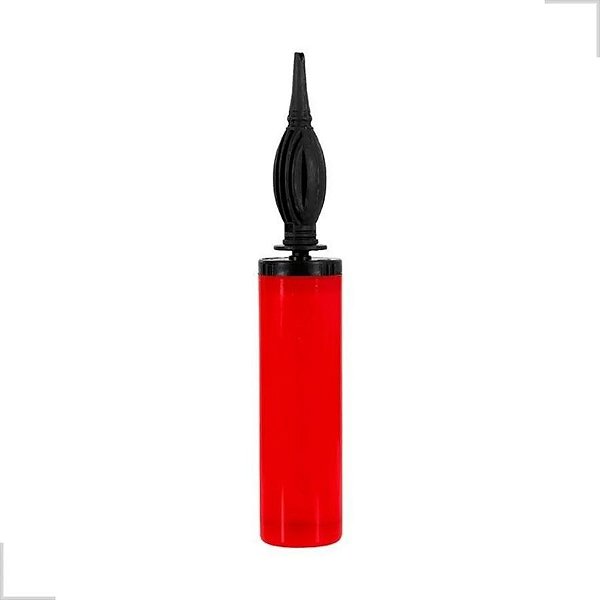 Inflador a Ar Bomba Manual para Balão - Vermelho - 1 unidade - Rizzo