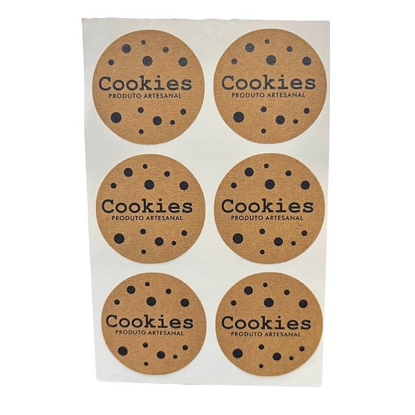 Etiquetas Artesanais - Cookie Artesanal - 4x4cm - 12 unidades - Rizzo