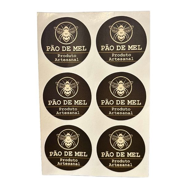 Etiquetas Artesanais - Pão de Mel Artesanal - 4x4cm - 12 unidades - Rizzo