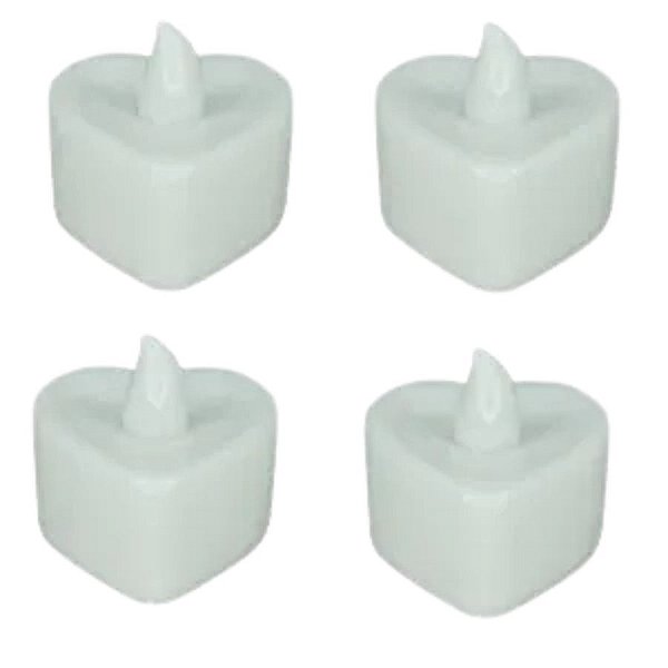 Vela de LED - Coração - 4,5x4cm - 24 unidades - Rizzo