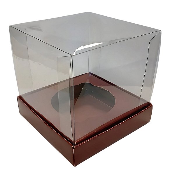Caixa Mini Bolo G (8cm x 8cm x 8cm) Vinho - 10 unidades - Assk - Rizzo