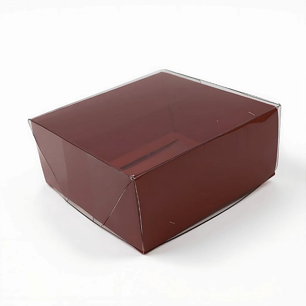 Caixa Pvc Lembrancinha N°4 Base Vermelho Antigo - 8,5x8,5x3,5cm - 10 unidades - Assk - Rizzo