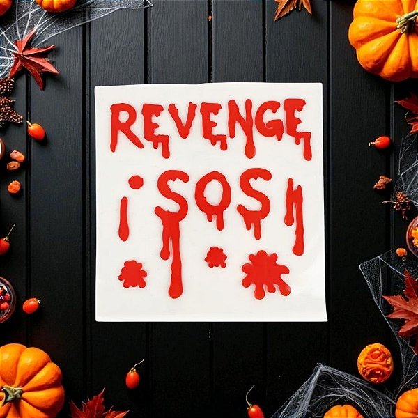 Adesivo De Gel Decorativo De Halloween - Vingança SOS - 1 unidade - Cromus - Rizzo