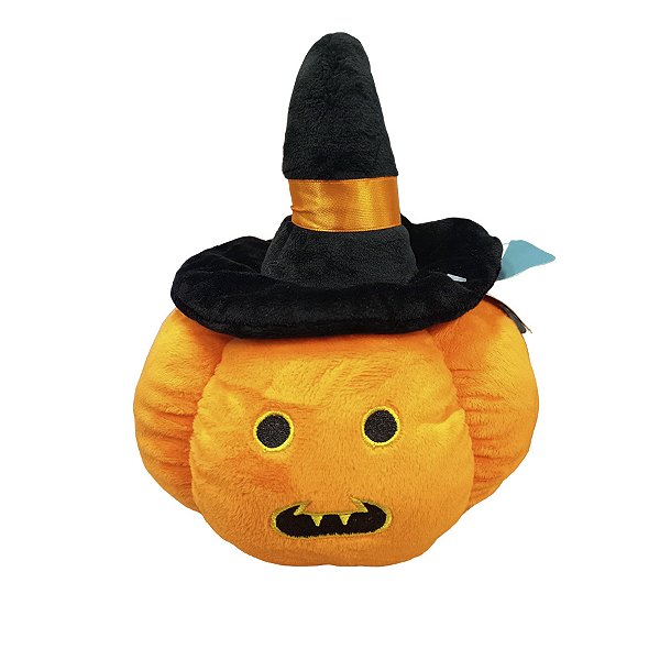 Pelúcia Abóbora Surpresa com Chapéu 20 cm - Halloween - 1 unidade - Rizzo