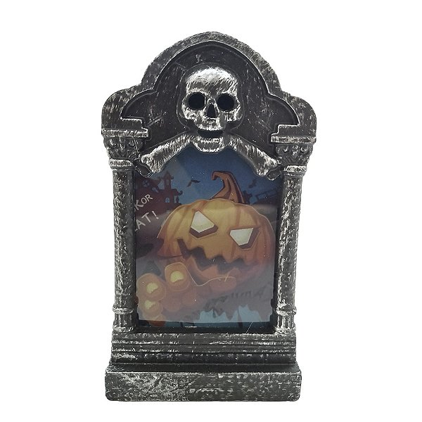 Mini Lanterna Decorativa Halloween com Led - Abóbora de Halloween com Led - 1 unidade - Rizzo