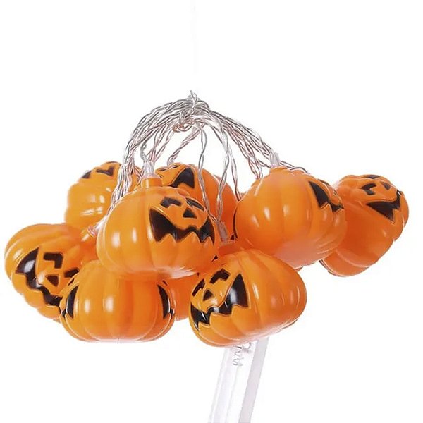 Cordão com Led - Abóbora de Halloween - 1,8 metros - 1 unidade - Rizzo