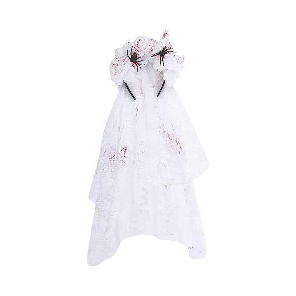 Tiara Noiva com Flores e Aranha de Halloween - 70x17cm - 1 unidade - Cromus - Rizzo
