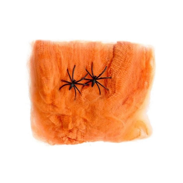 Enfeite Decorativo Halloween - Teia De Aranha Laranja - 1 unidade - Rizzo